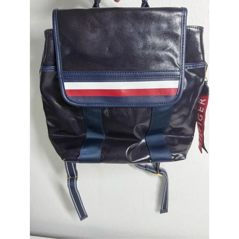 Tommy Hilfiger Viola Coated Canvas Flap Backpack